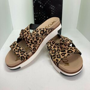 Sam Edelman Ariele Leopard Print Calf Hair Platform Sandals | Women's Size 6.5